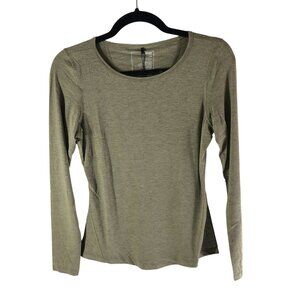 Universal Standard Mia Long Sleeve Easy Active Tee Olive Green 4XS US 00-0
